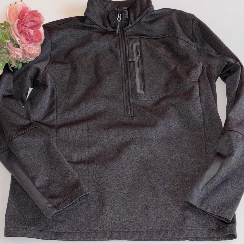 The North Face Canyonlands 1/2-Zip Pullover in dark gray heathered Men’s Large